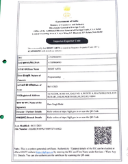 Our Certifications certificate from Bisht Arts