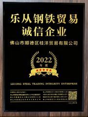 Company Honors certificate of Foshan Tianyi Trading Co., Ltd – certificate photo, supplier certificates section