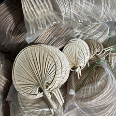 Handcrafted Palm Leaf Hand Fan - Eco-Friendly Decorative and Functional Accessory - Image 5