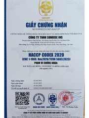 Certificate of ISO 220002018 certificate from Sunrise INS