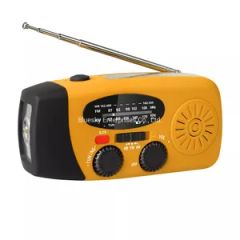 Outdoor Emergency Weather Sos Alert Radio Solar Panel Hand Crank Radio LED - Image 4