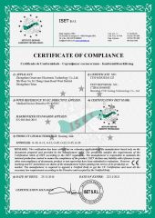 CE Certificate of hearing aid certificate from Shenzhen Earsmate Science Technology Ltd