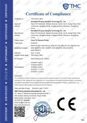 DTG Printer ROSH Certification certificate from Shenzhen Chuang Cheng Da Technology Co., Ltd.