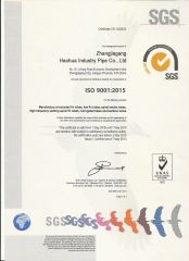 ISO 9001 Certificate certificate from Zhangjiagang HaoHua Industry Pipe Co., Ltd.