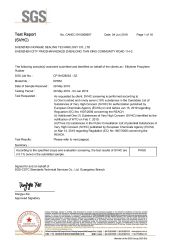 REACH Test Report certificate from Shenzhen Jiuhong Century Seal Technology Co., Ltd.