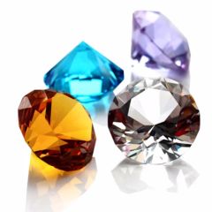 3cm Crystal Diamond Paperweight Transparent 30mm Souvenir Gift 2411 Free Engraving Gift Box - Pujiang E-Thing Craft Co., Ltd.
