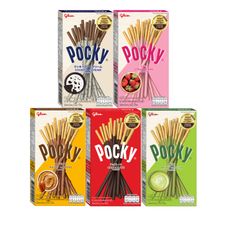 Pocky Biscuit Stick Chocolate Flavor Thaland Originated Pocky Biscuit Bread Snack Sweet Crispy Yummy Brown Color - Image 1