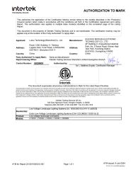 ETL for Integated Fixture certificate of Lutou Technology (Shenzhen) Co., Ltd. – certificate photo, supplier certificates section