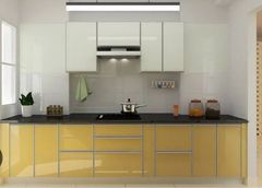 Modern L Shaped Aluminium Modular Kitchen Appearance Modern Material Aluminium Finish Type Polished Door Finishing - Image 4
