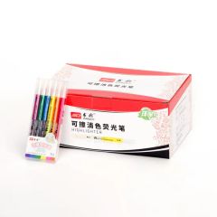 Chisel Tip Double Head Smooth Writing Erasable Highlighter Marker Pen - Image 2