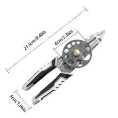 Multi-Function Wire Stripping Pliers with Rotary Dial Cable Cutter Hand Stripper Tool - Image 2