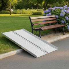 Aluminum Manual Foldable Wheelchair Ramp Car Van Minivan Life for Disable Users - Image 3
