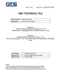 EMC certificate from Suzhou Polywell Engineering Plastics Co., Ltd.