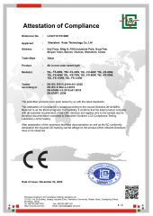 all in one solar street light CE certificate of Shenzhen Yistar Technology Co., Ltd. – certificate photo, supplier certificates section