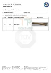 Anti-UV test report certificate from Xiamen Rena Thatch Industry Co., Ltd.