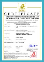 CE for mixer certificate of Zhongshan Huixin Machinery Co., Ltd – certificate photo, supplier certificates section