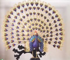Ornament Peacock Opening Screen for Living Room Office Handicrafts - SHAOXING SHANGYU JIANGJING COPPER CO., LTD.
