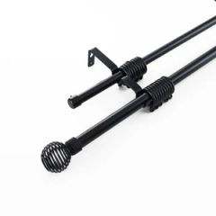 Online Sale Curtain Rods Set Extendable Curtain Rod Origin Cn Shape Round Style Modern Feature Durable Color Customized Rod Diameter 25mm - Image 3