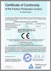 CE2015~2016 certificate from QINGDAO RAISING INOX CO., LTD.