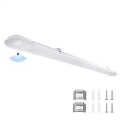 IP65 Waterproof LED Light Tri-Proof Fixture Linear With Motion Sensor - Image 1