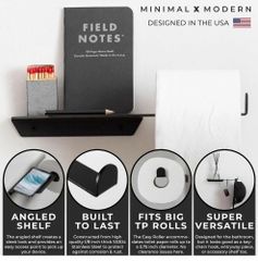 Iron Toilet Tissue Paper Holders Color Black Construction Type Unibody Mounting Type Wall Mounted Finish Matt, Sleek Matte - Image 7