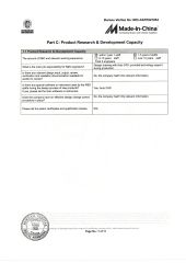 R & D certificate from Shanghai Brothers Textile Co., Ltd.
