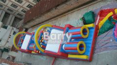 Competitive Racing Track Dual Lane Inflatable Obstacle Course with Tunnel for Parties - Image 4