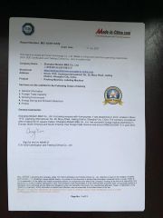 TUV certificate of Shanghai Motech M&E Co., Ltd. – certificate photo, supplier certificates section