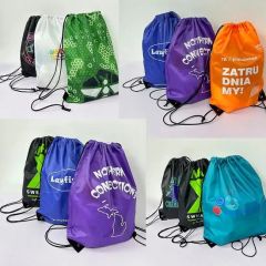Factory Custom Promotional Drawstring Sports Nylon Polyester Bag - Image 2