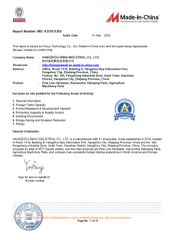 BVFACTORY AUDIT REPORT certificate of Hangzhou Emax Industrial Co., Ltd. – certificate photo, supplier certificates section