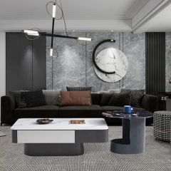 Extremely Durable Marble-Top Coffee Tea Table with Storage for Miscellaneous Items - Image 2