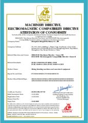 Mixer CE certificate certificate from Zhengzhou Hongdi Machinery Co., Ltd.