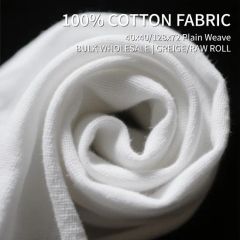 Bulk 100% Cotton Poplin Fabric - 40X40/128X72 Plain Weave, 180GSM Heavy Duty Greige Roll for Workwear Uniforms (MOQ: 1000m) - Anhui Wonder Down&Feather Product Co., Ltd.