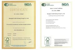 certificate certificate from Shanghai Woods Packaging Co., Ltd.