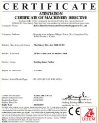 weld fume extractor CE certificate from Hebei Jiutai Environmental Protection Equipment Co., Ltd