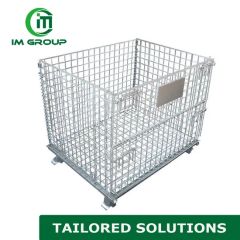 Industrial Storage Collapsible Stacking Rigid Mesh Wire Container Storage Cage - Image 1