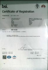 ISO14001 Certificate of Registration certificate from L.K.INTERNATIONAL DIE-CASTING LIMITED