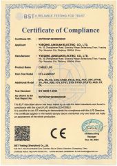CE of cable lug certificate from Yueqing Junxuan Electric Co., Ltd.