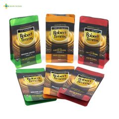 Coffee Packaging Mylar Bags Flat Bottom Pouch with Zipper Factory - Image 4