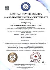 ISO 13485 certificate from Zhejiang Alwsci Technologies Co., Ltd.