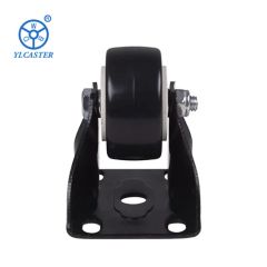 Amazon 1.5 Inch Black Polyurethane Fixed Castor Wheels Trolley Furniture Caster - Image 4