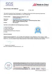 SGS report certificate from Qingdao Chuang Jie Apparel Co., Ltd.