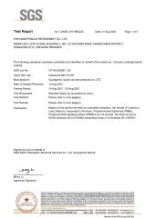 SGS certificate from Zhejiang Penglai Refrigerant Co., Ltd.