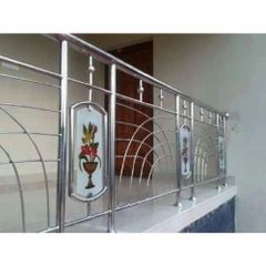 SS Designs Balcony Railings, For Home Material SS Position Balcony Color As per Need Mounting Type Balcony Usage/Application - Image 1
