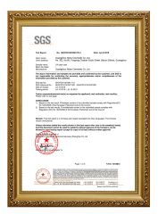 SGS certificate from Guangzhou Neissry cosmetic Co., Ltd.