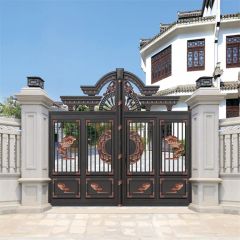 Store Front Sliding Iron Main Cheap Solid Iron Doors with Automatic Opening Pattern - Image 2