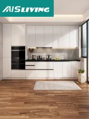 French Style Modular White handles Modern Design Small Flat Pack Outdoor Furniture Small Highest Quality Kitchen Cabinets Set - AIS SMARTI LLC