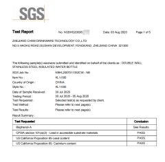 BPA certificate from Shanghai Karry Industrial Co., Ltd.