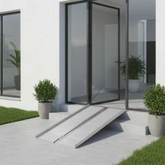 Aluminum Manual Foldable Wheelchair Ramp Car Van Minivan Life for Disable Users - Image 2