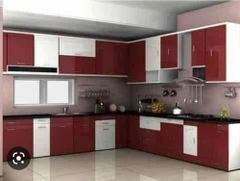 Modern L Shaped Aluminium Modular Kitchen Appearance Modern Material Aluminium Finish Type Polished Door Finishing - Image 2